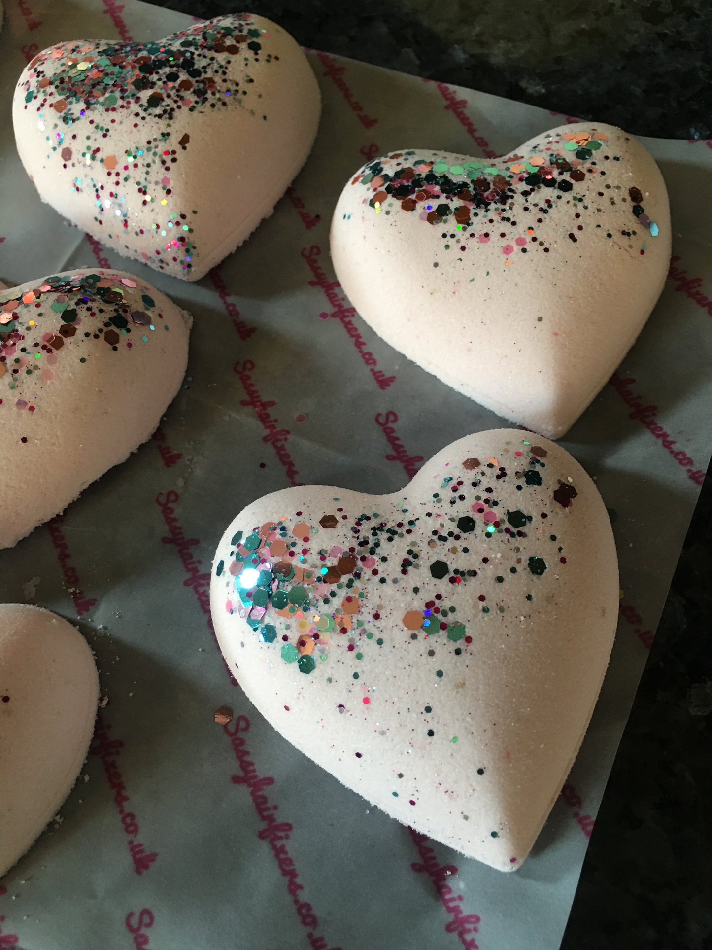 Lily of the valley heart  bath bomb